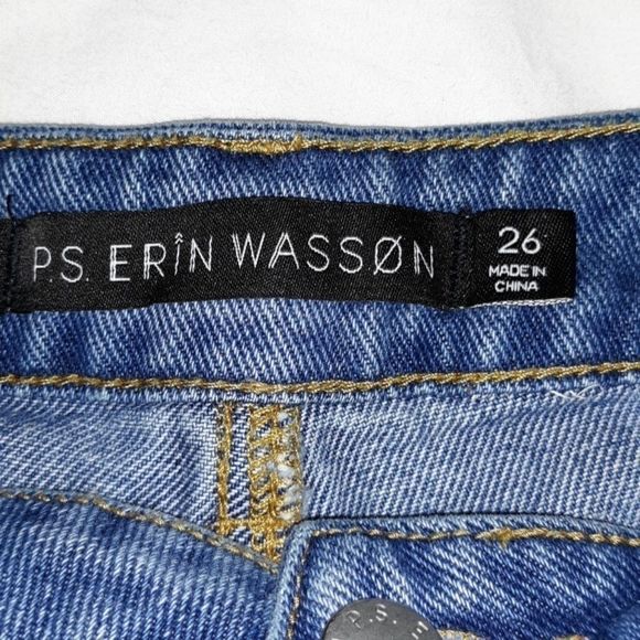 P.S. Erîn Wassøn Cutoff Jean Shorts Jorts Holes 26‎ - Picture 3 of 7